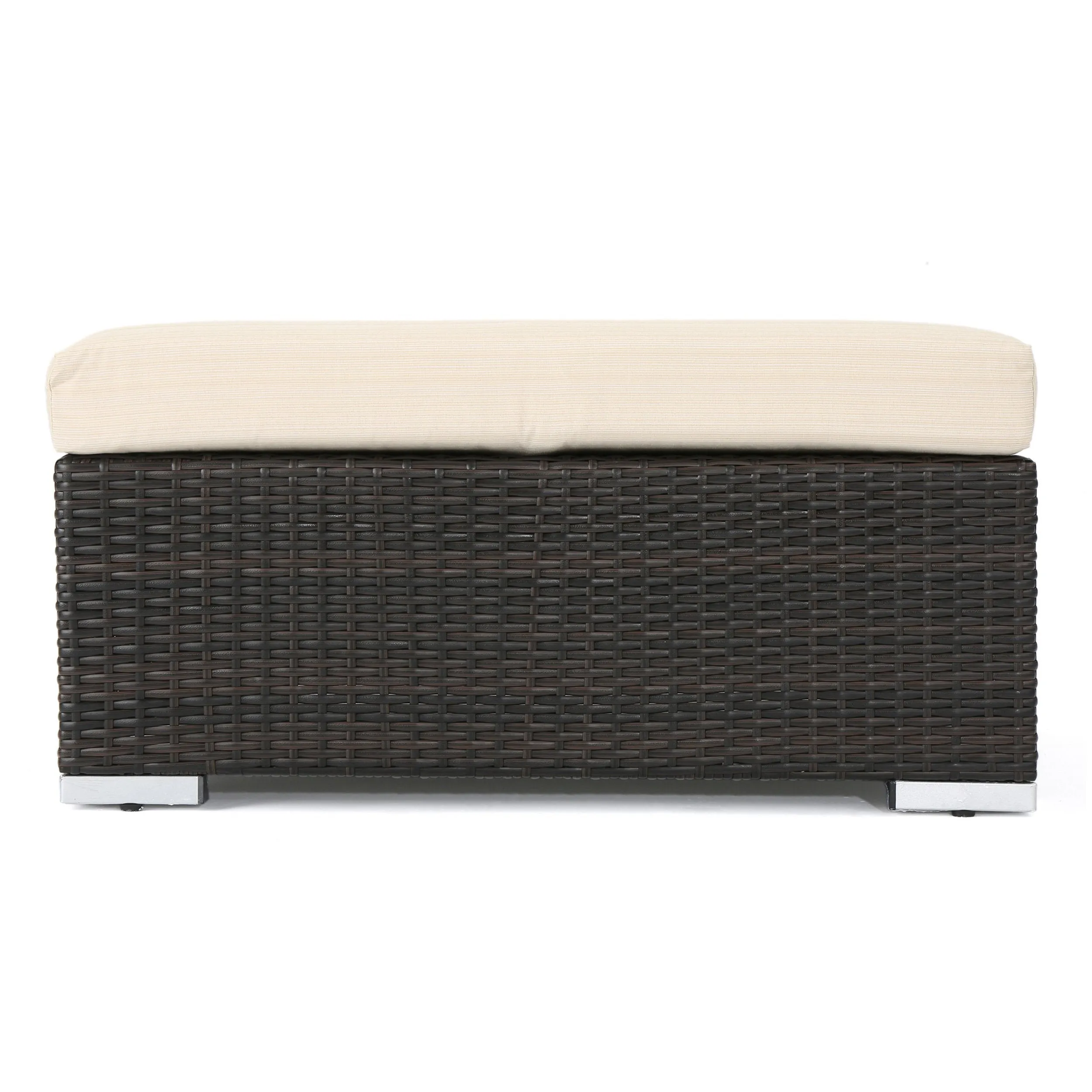 Outdoor 5 Seater Wicker Sofa Chat Set with Ottomans - NH179903
