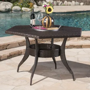 Outdoor 53 Inch Wicker Hexagon Dining Table - NH831403 patio chairs, outdoor seating