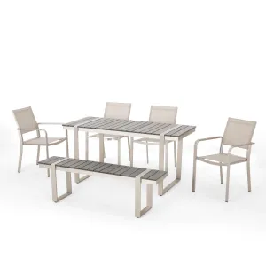 Outdoor 6 Piece Aluminum Dining Set - NH637313 patio chairs, outdoor seating