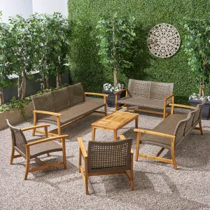 Outdoor 6 Piece Sofa and Loveseat Chat Set - NH391803 clothes rack, garment rack