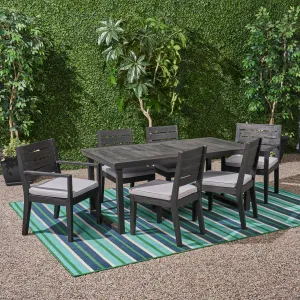 Outdoor 6-Seater Acacia Wood Dining Set - NH905603 patio chairs, outdoor seating