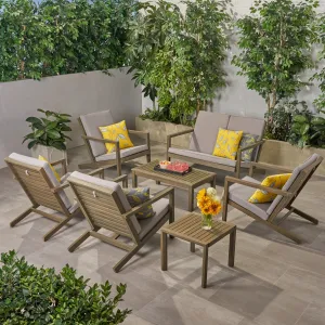 Outdoor 6 Seater Acacia Wood Extended Chat Set - NH637903 clothes rack, garment rack