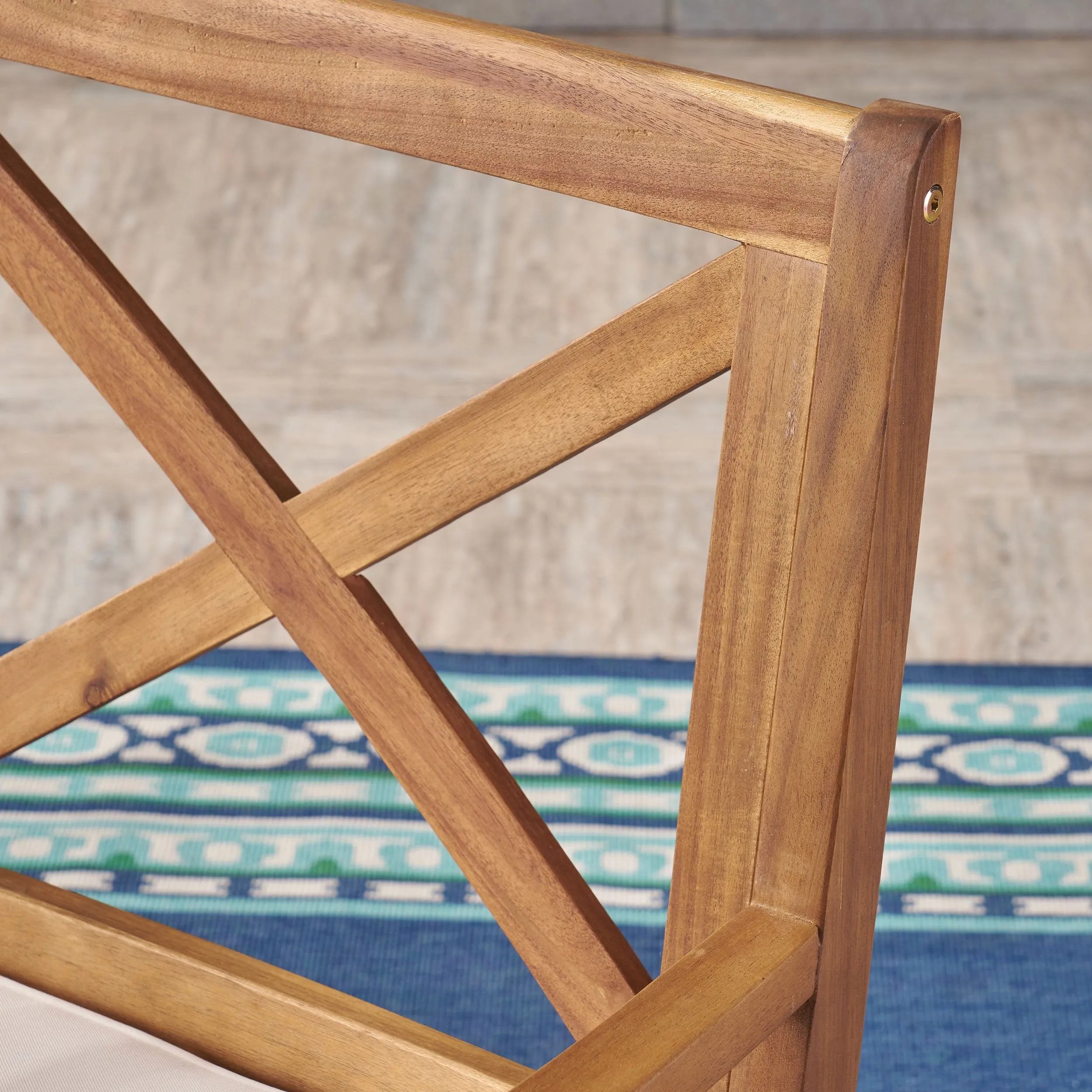 Outdoor 7 Piece Acacia Wood Dining Set - NH449503