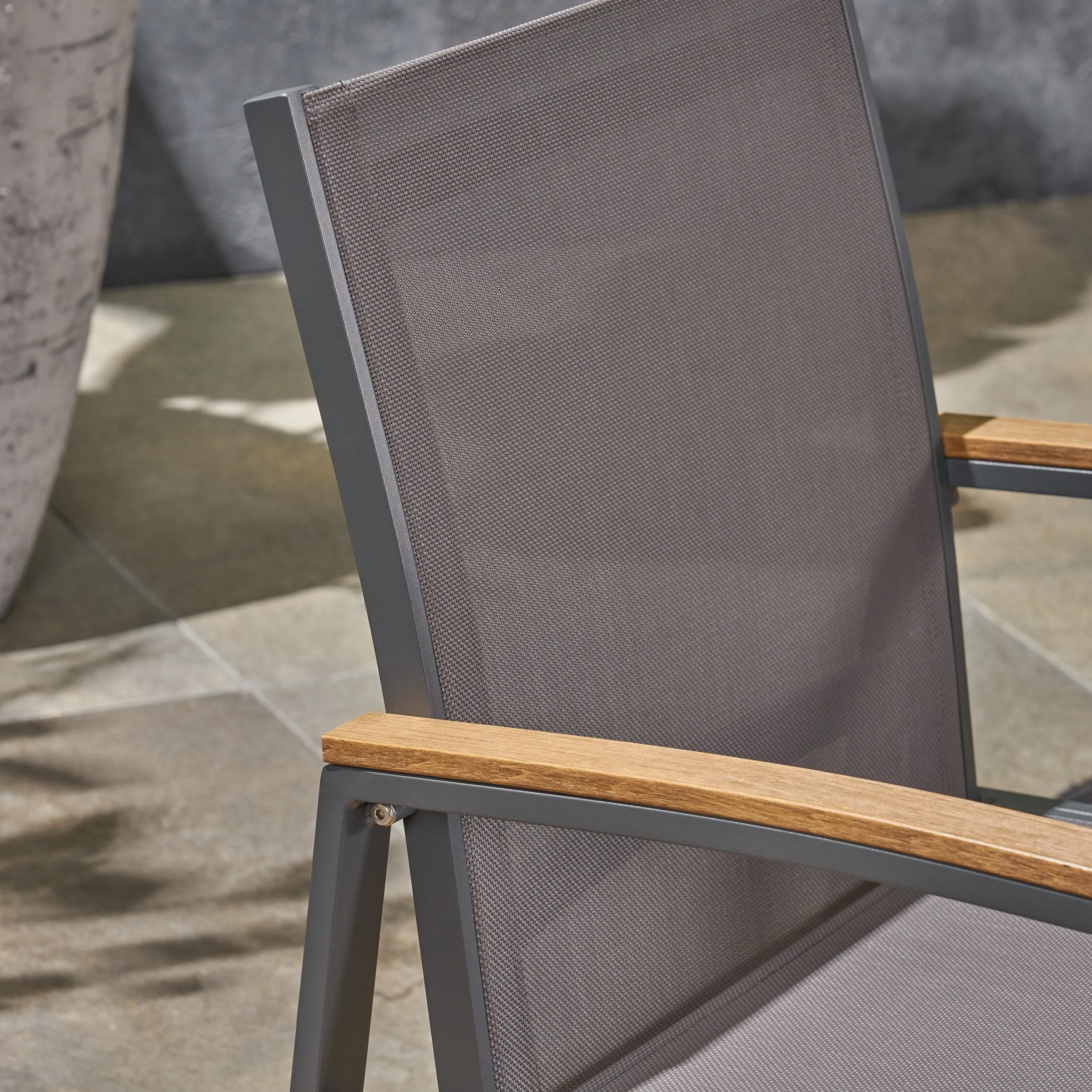 Outdoor 7 Piece Aluminum & Wood Dining Set - NH591503