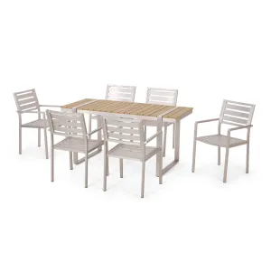 Outdoor 7 Piece Aluminum Dining Set - NH227313 patio chairs, outdoor seating