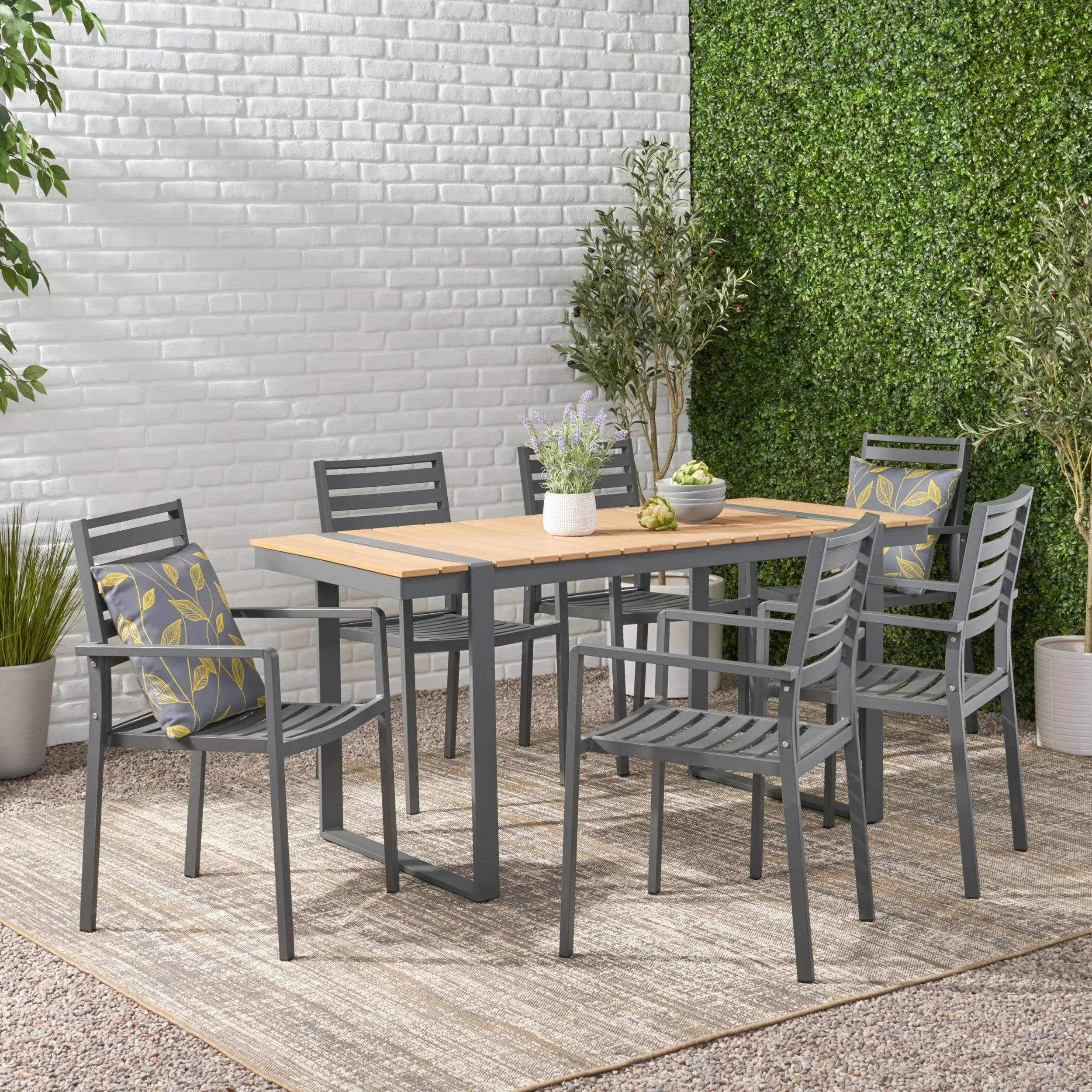 Outdoor 7 Piece Aluminum Dining Set - NH227313