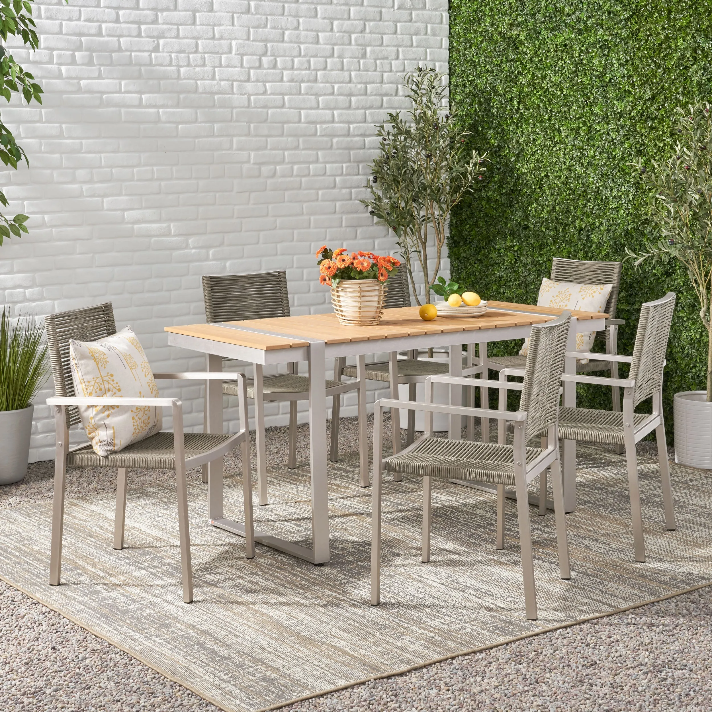 Outdoor 7 Piece Aluminum Dining Set - NH827313