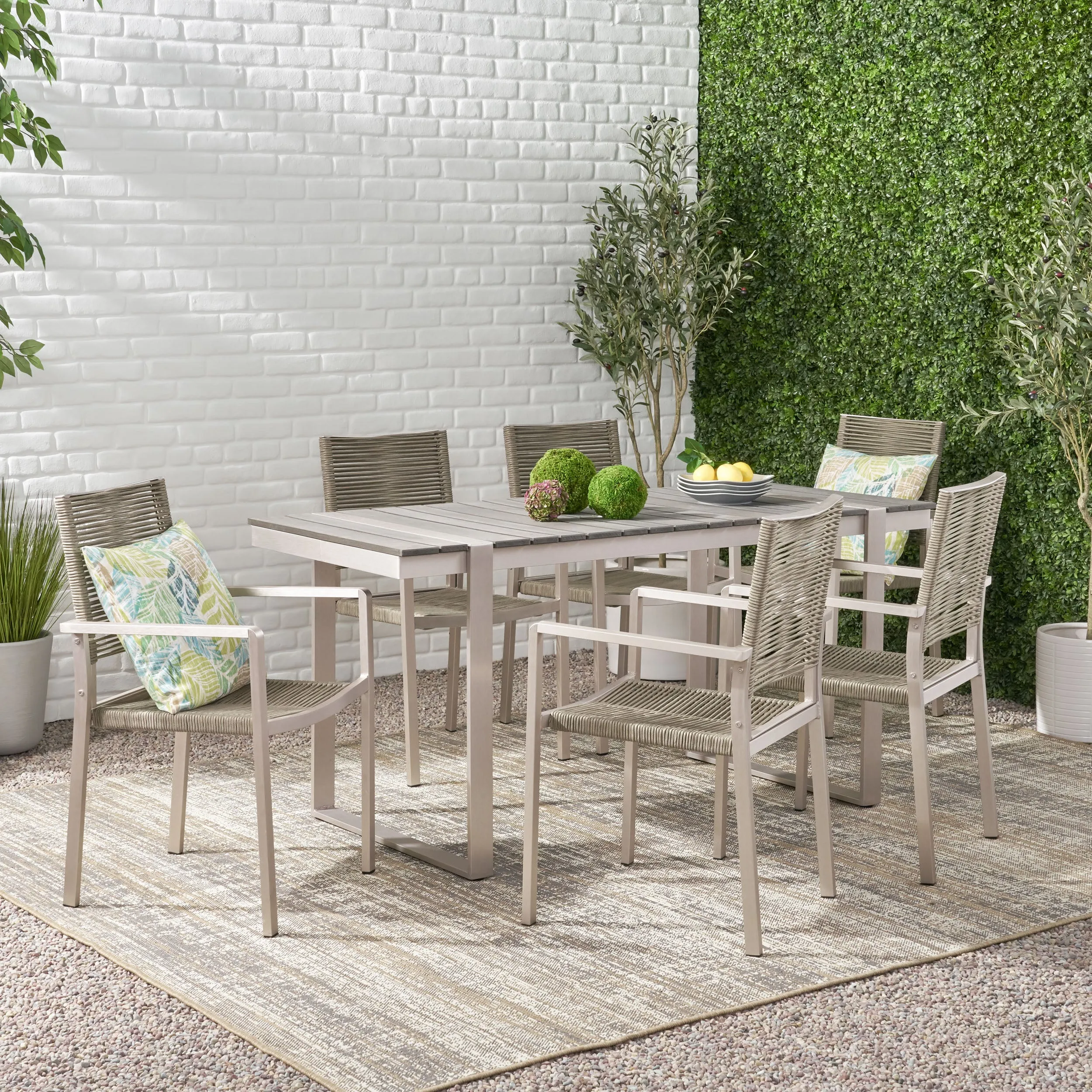 Outdoor 7 Piece Aluminum Dining Set - NH827313