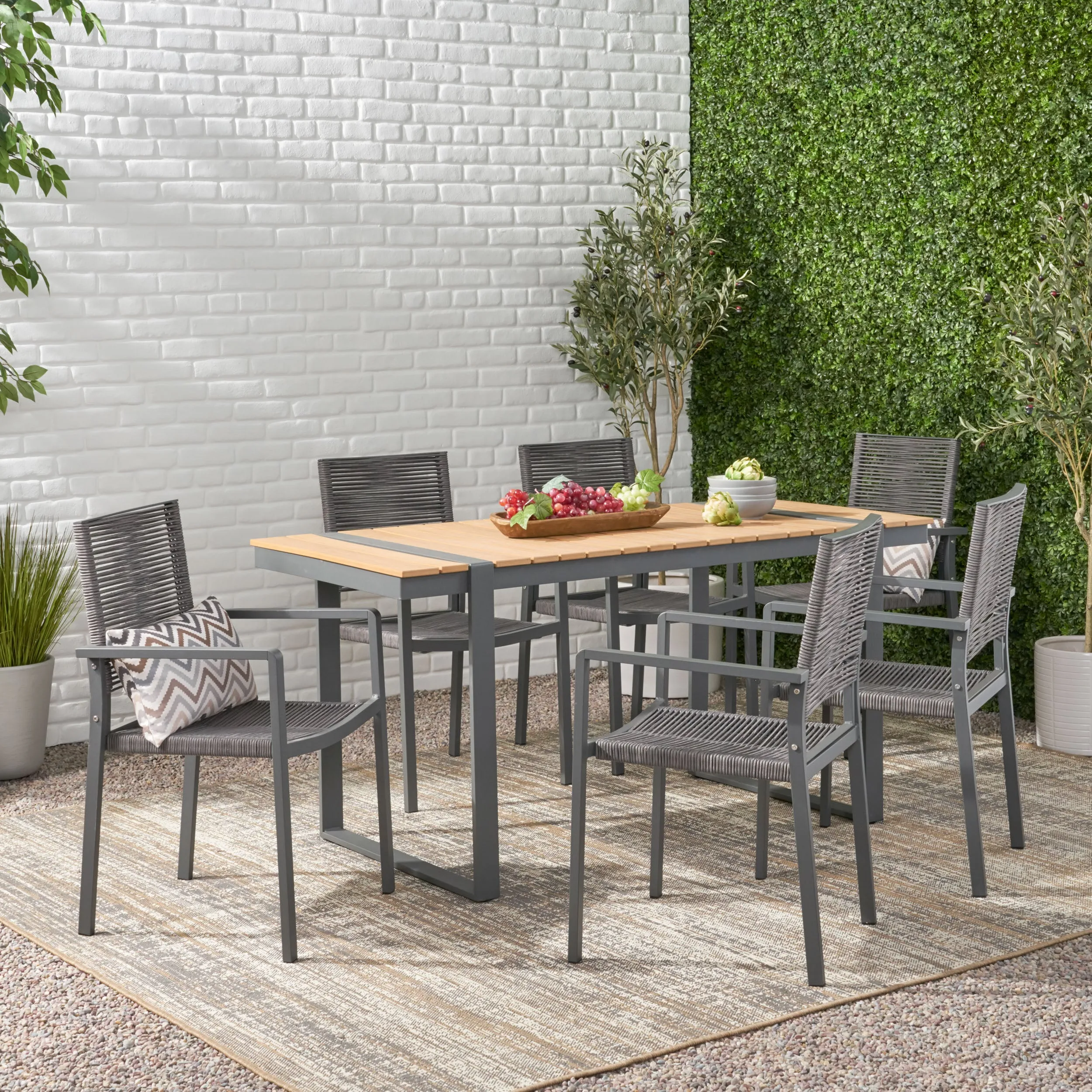 Outdoor 7 Piece Aluminum Dining Set - NH827313