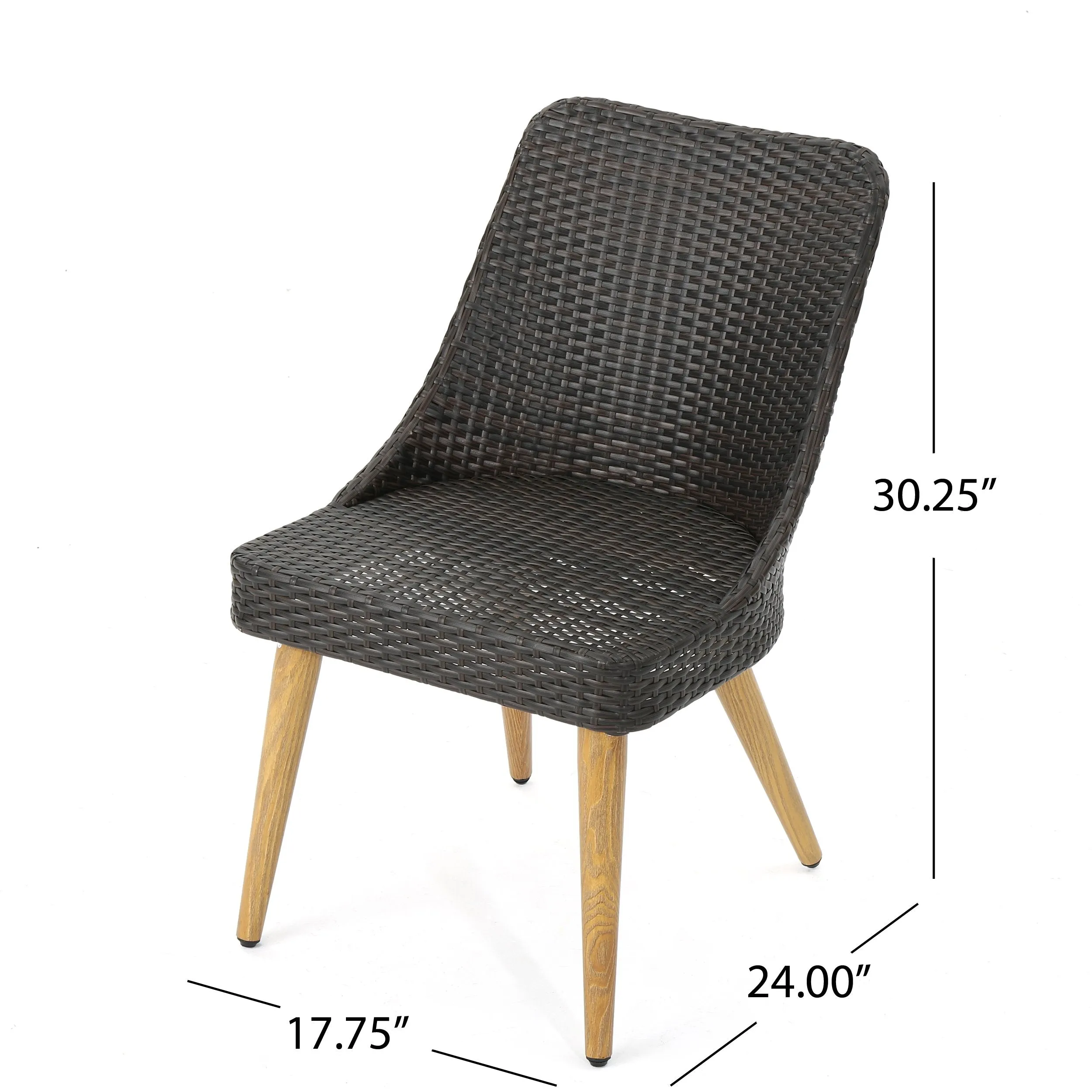 Outdoor 7 Piece Multi-brown Wicker Dining Set - NH220203