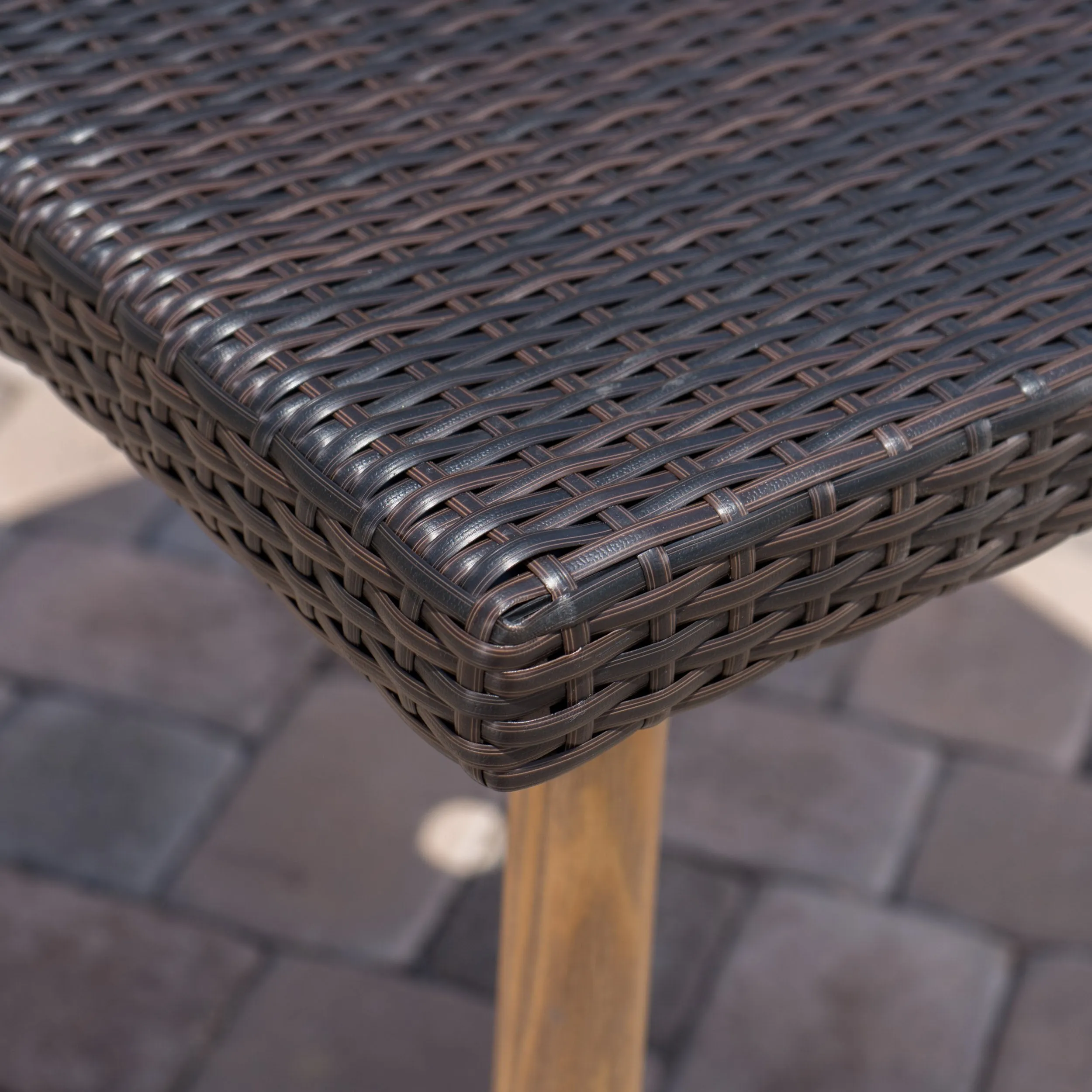 Outdoor 7 Piece Multi-brown Wicker Dining Set - NH860103