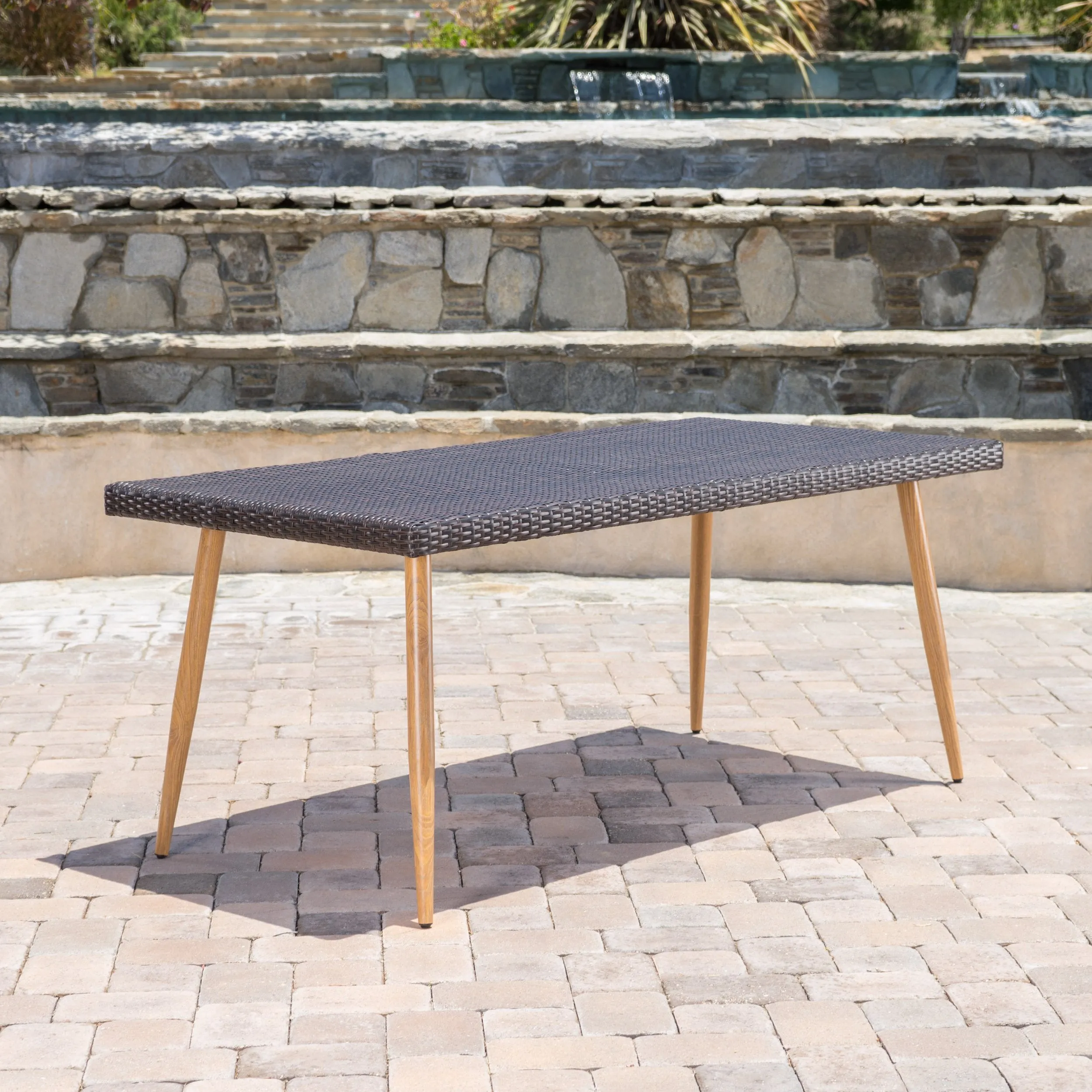 Outdoor 7 Piece Multi-brown Wicker Dining Set - NH860103