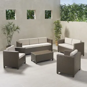Outdoor 7 Seater Sofa Chat Set with Cushions - NH119903 cushion cover, soft furnishing