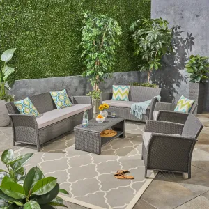 Outdoor 7 Seater Wicker Chat Set - NH244503 cushion cover, soft furnishing