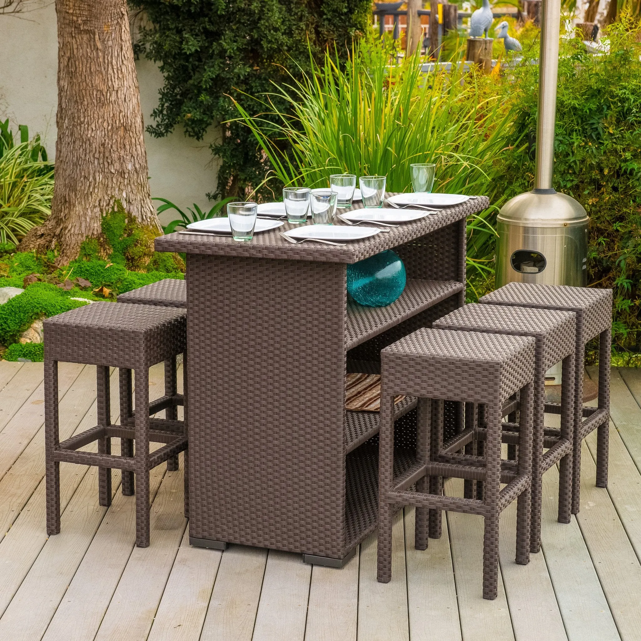 Outdoor 7pc Bar Set - NH253932 patio chairs, outdoor seating