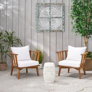 Outdoor Acacia Wood 2 Seater Club Chairs and Side Table Set - NH626903 clothes rack, garment rack