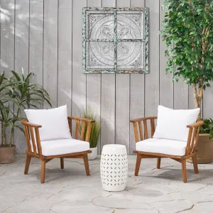 Outdoor Acacia Wood 2 Seater Club Chairs and Side Table Set - NH726903 clothes rack, garment rack