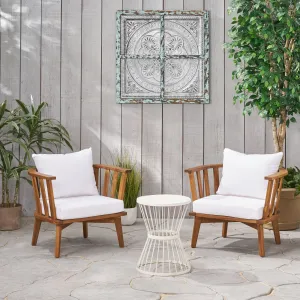Outdoor Acacia Wood 2 Seater Club Chairs and Side Table Set - NH926903 clothes rack, garment rack