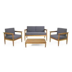 Outdoor Acacia Wood 4 Seater Chat Set - NH126313 clothes rack, garment rack