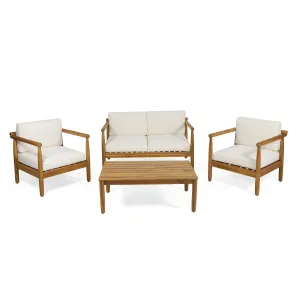 Outdoor Acacia Wood 4 Seater Chat Set - NH868313 clothes rack, garment rack