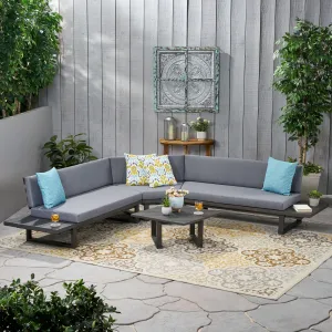 Outdoor Acacia Wood 5 Seater Sectional Sofa Set with Water-Resistant Cushions - NH661113 serving bowl, serving dish