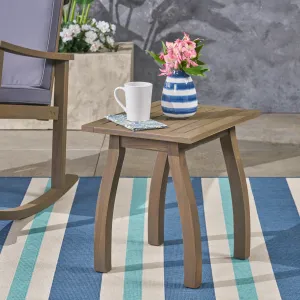 Outdoor Acacia Wood Accent Table, Gray Finish - NH990603 coffee table, accent table