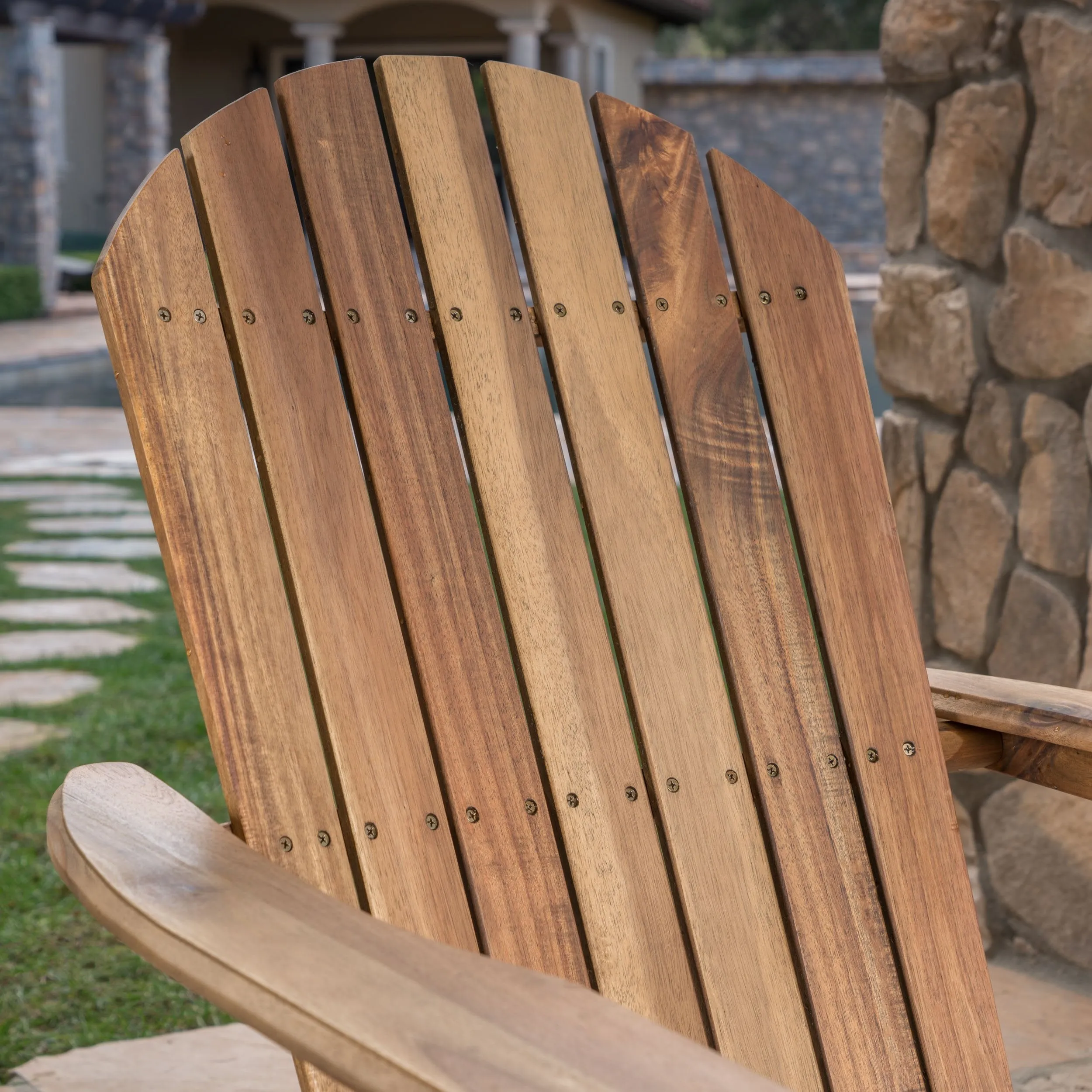 Outdoor Acacia Wood Adirondack Rocking Chair - NH430403