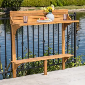 Outdoor Acacia Wood Balcony Bar Table - NH441403 patio chairs, outdoor seating