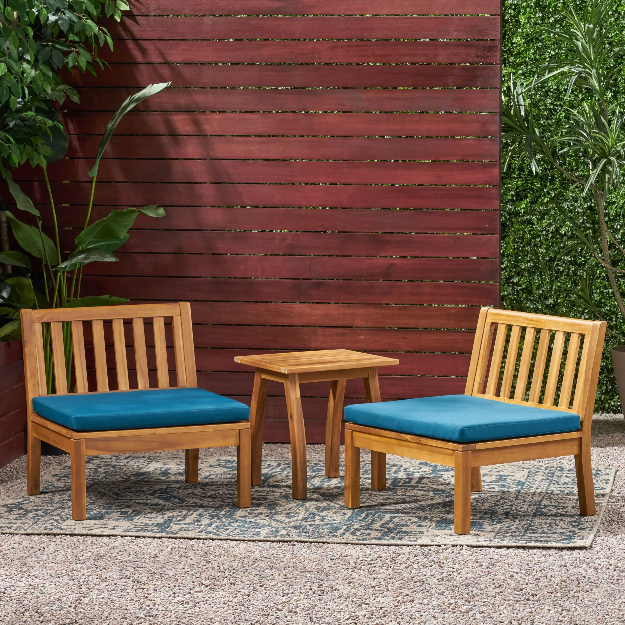 Outdoor Acacia Wood Chat Set with Side Table - NH809013 clothes rack, garment rack