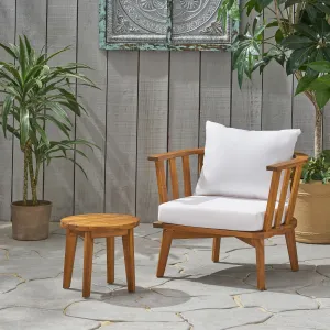 Outdoor Acacia Wood Club Chair and Side Table Set - NH426903 chandelier, pendant light