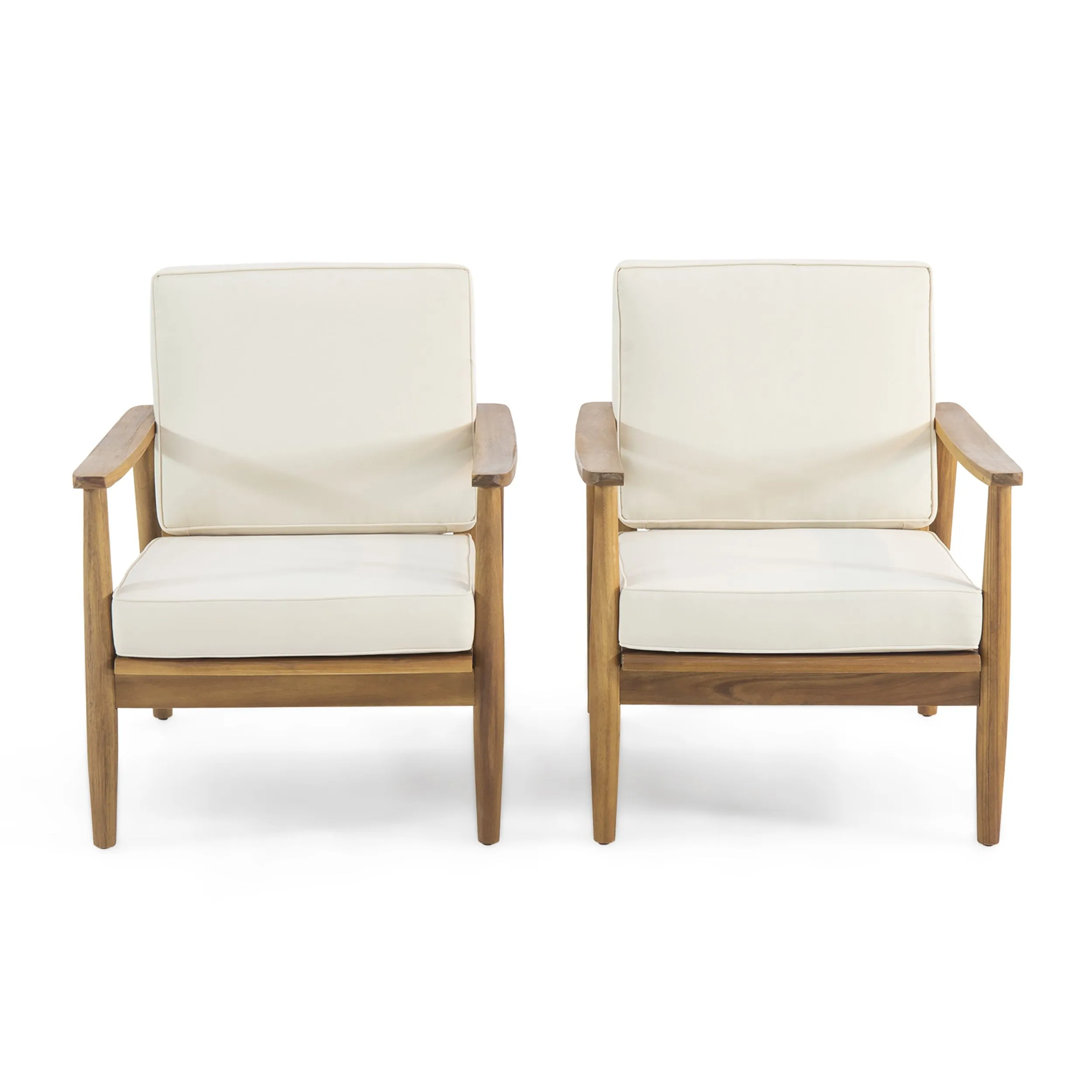 Outdoor Acacia Wood Club Chair (Set of 2) - NH346213