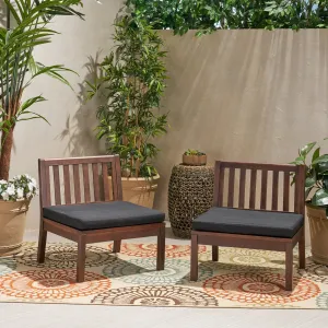 Outdoor Acacia Wood Club Chair (Set of 2) - NH609013 chandelier, pendant light