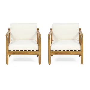 Outdoor Acacia Wood Club Chair (Set of 2) - NH768313 chandelier, pendant light