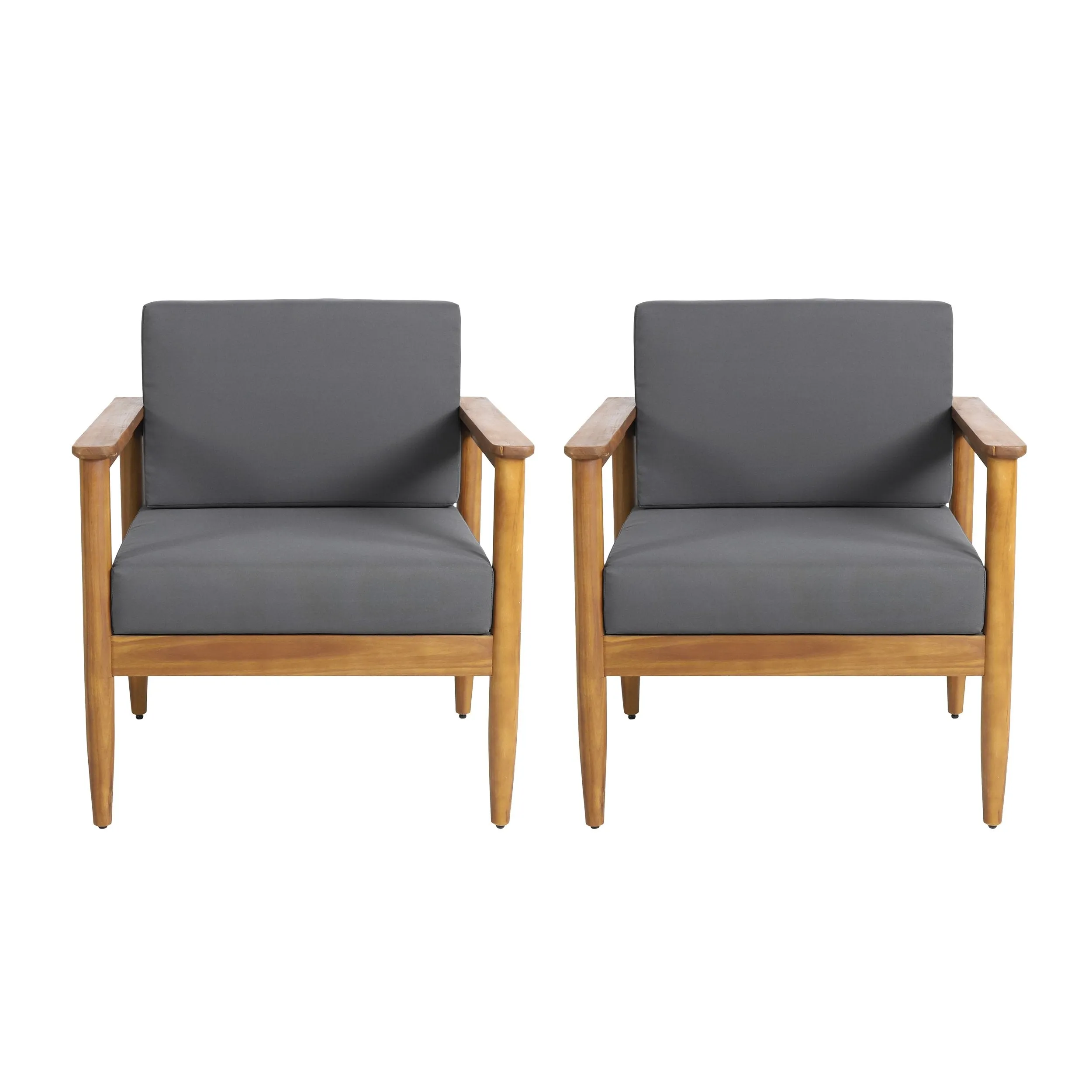 Outdoor Acacia Wood Club Chair (Set of 2) - NH916313 chandelier, pendant light