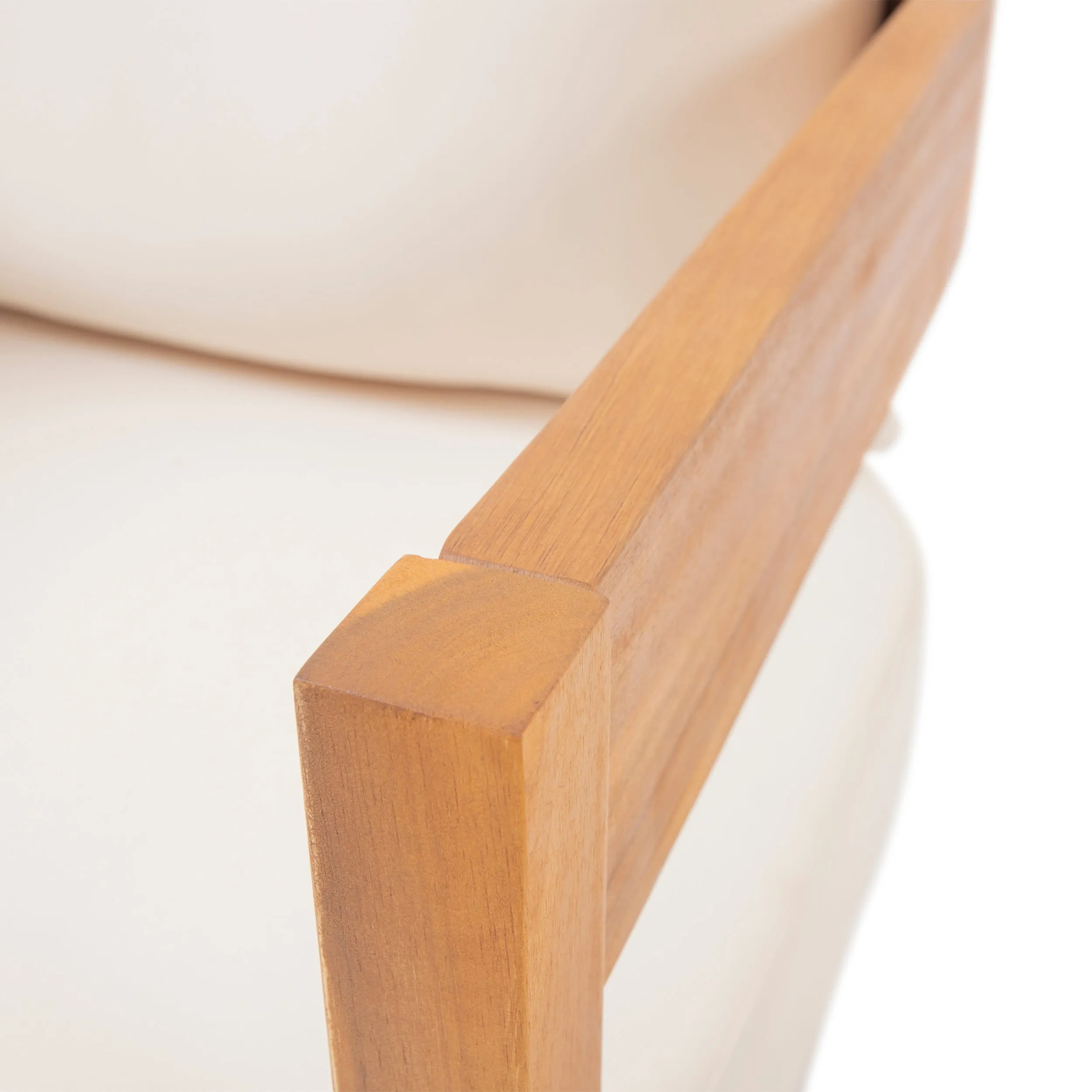 Outdoor Acacia Wood Club Chair with Cushions - NH593213
