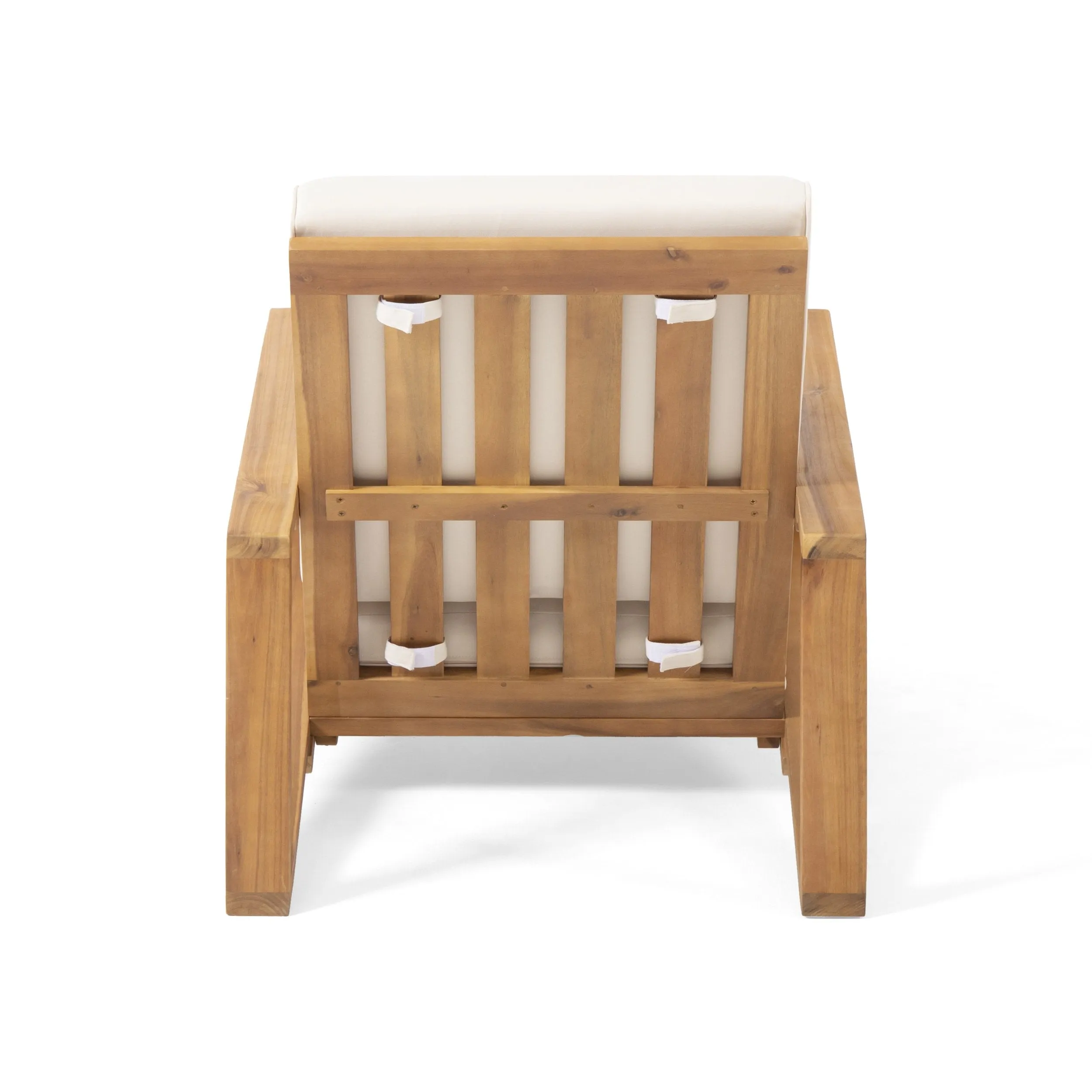 Outdoor Acacia Wood Club Chairs with Cushions (Set of 2) - NH284213