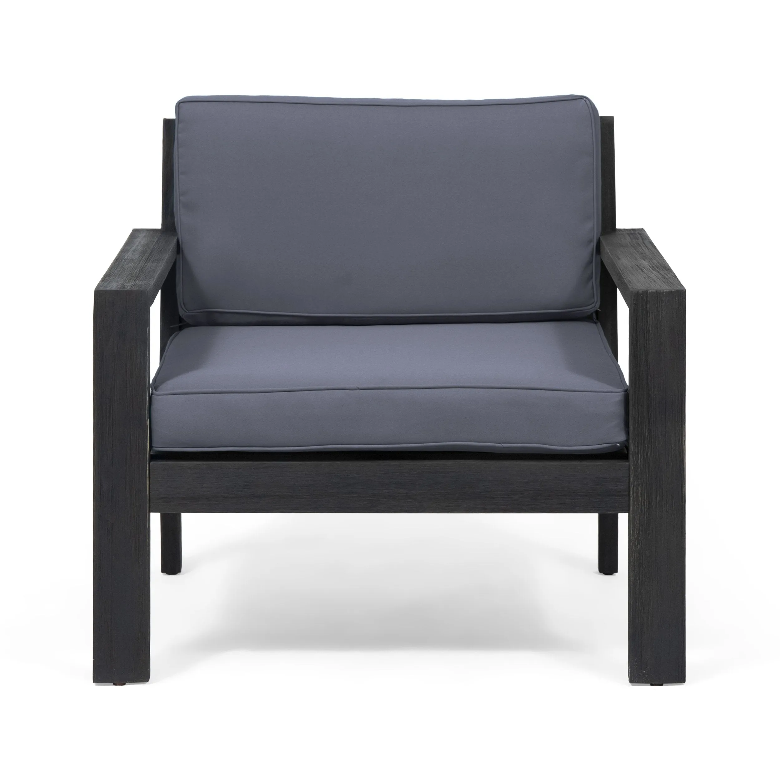 Outdoor Acacia Wood Club Chairs with Cushions (Set of 2) - NH370013