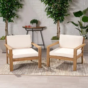 Outdoor Acacia Wood Club Chairs with Cushions (Set of 2) - NH560013 chandelier, pendant light