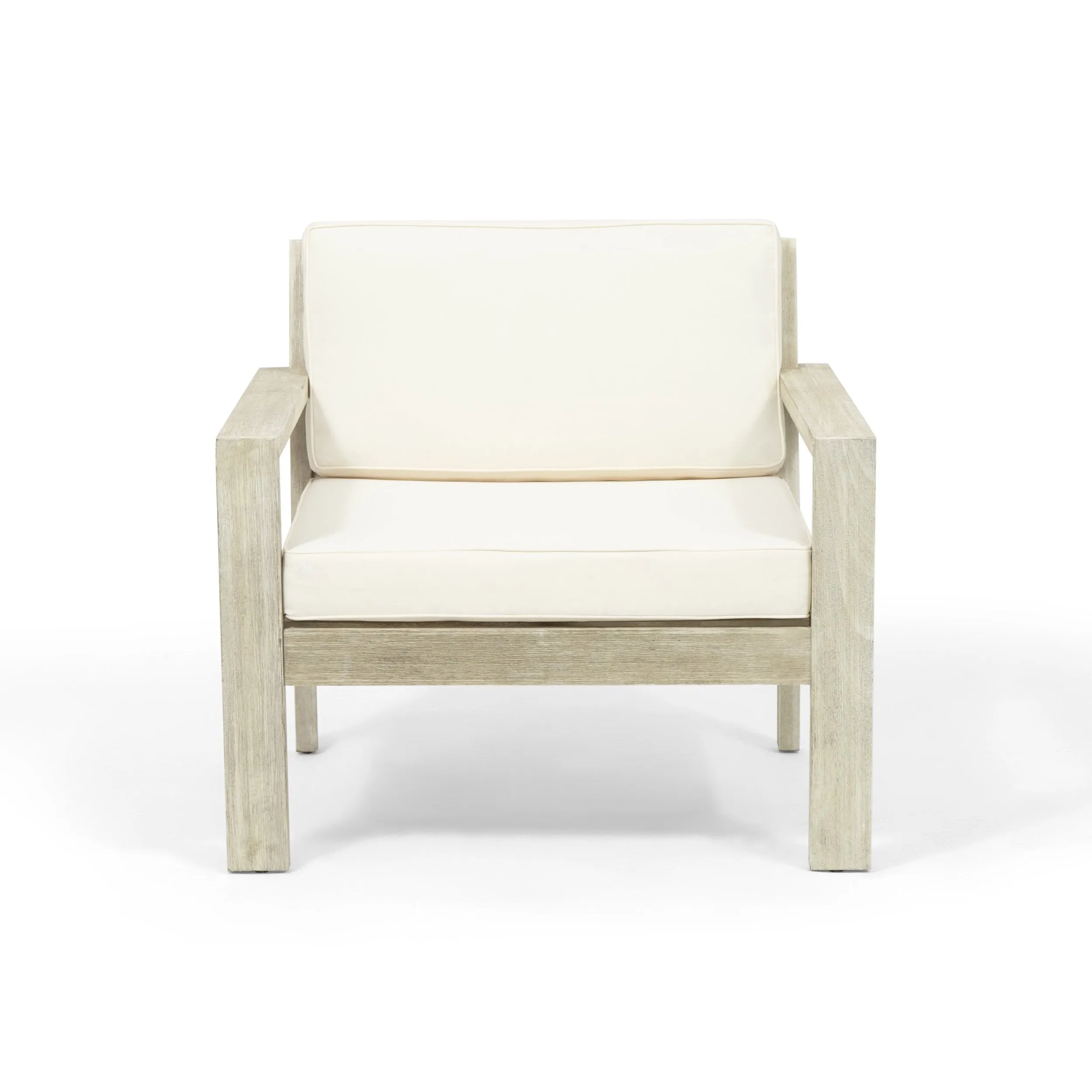 Outdoor Acacia Wood Club Chairs with Cushions (Set of 2) - NH860013