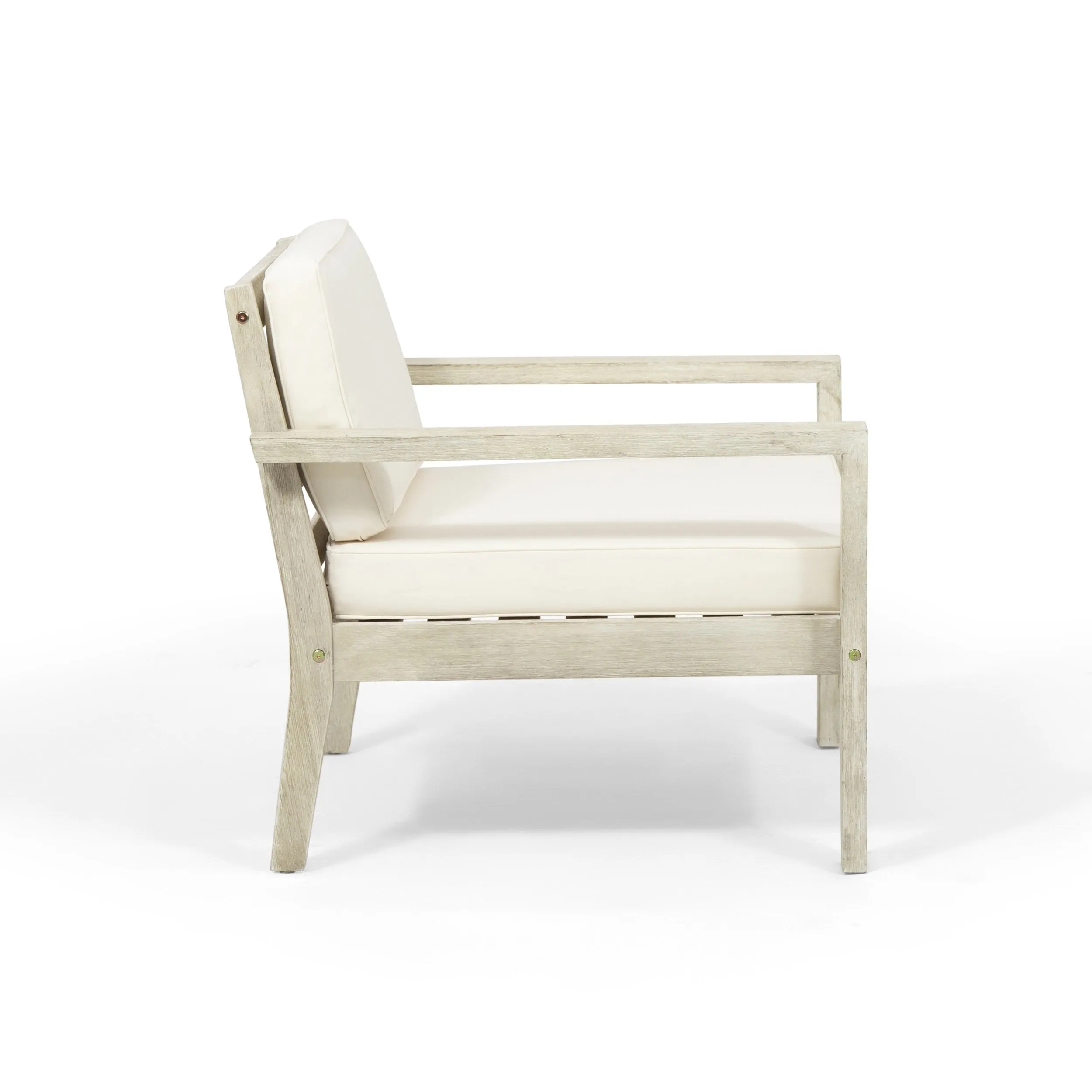 Outdoor Acacia Wood Club Chairs with Cushions (Set of 2) - NH860013