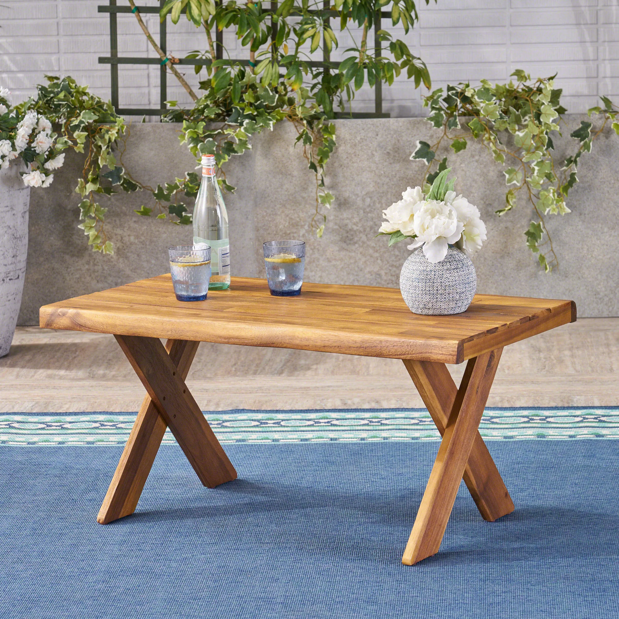 Outdoor Acacia Wood Coffee Table - NH214403 patio chairs, outdoor seating