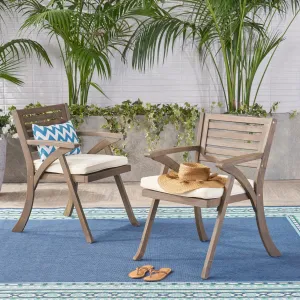 Outdoor Acacia Wood Dining Chair - NH567503 patio chairs, outdoor seating