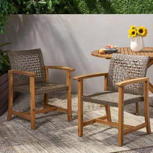 Outdoor Acacia Wood Dining Chair (Set of 2) - NH333013 chandelier, pendant light