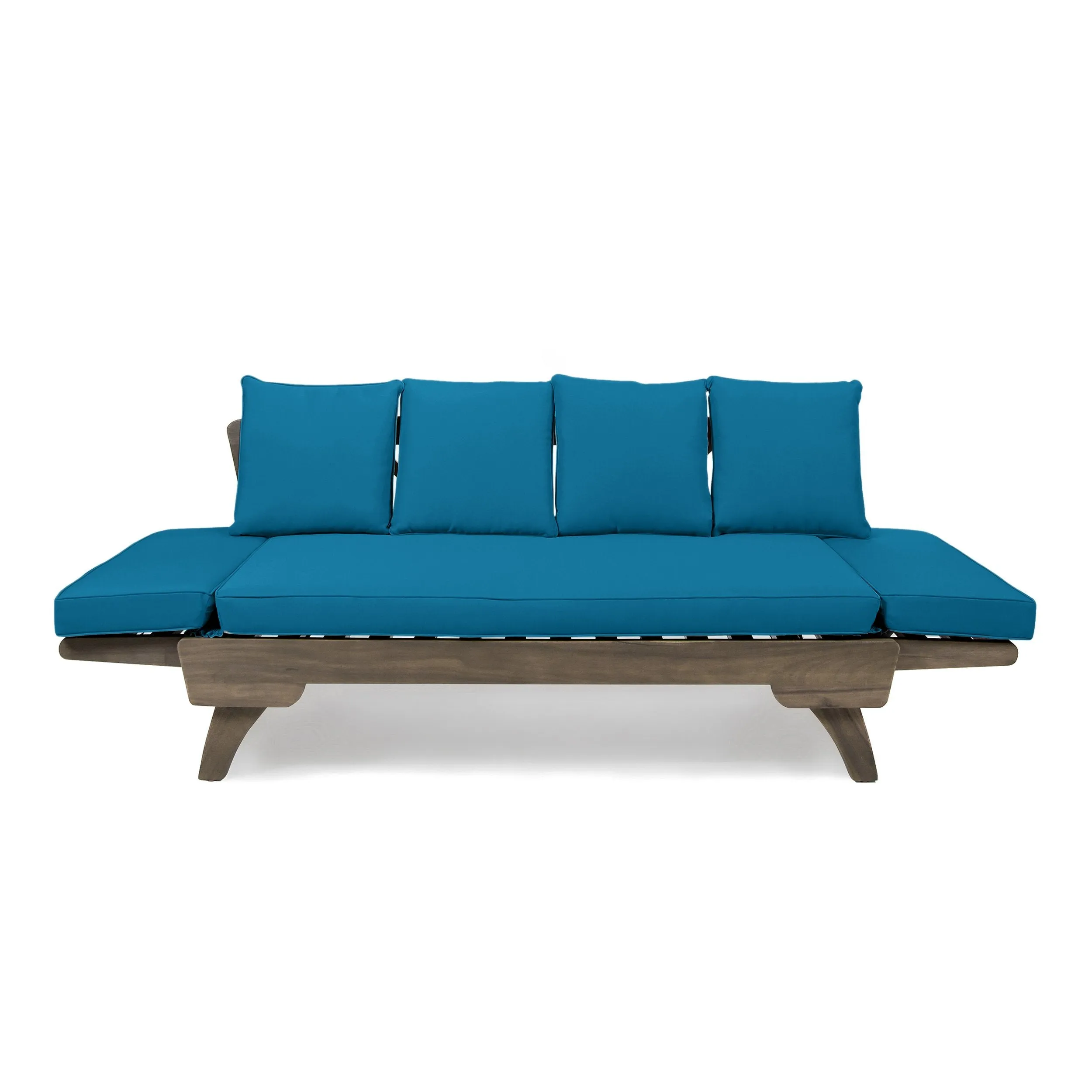 Outdoor Acacia Wood Expandable Daybed with Water Resistant Cushions - NH229213