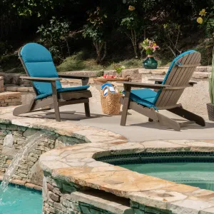 Outdoor Acacia Wood Folding Adirondack Chairs with Cushions - NH916403 chandelier, pendant light