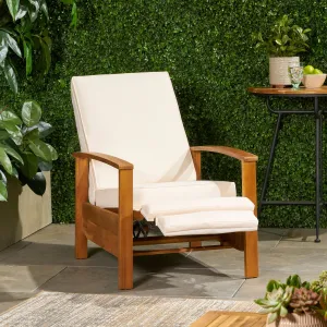 Outdoor Acacia Wood Push Back Recliner with Cushion - NH225113 chandelier, pendant light