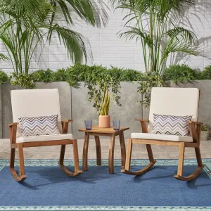Outdoor Acacia Wood Rocking Chair Chat Set - NH817403 clothes rack, garment rack