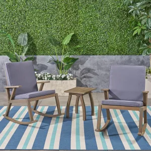 Outdoor Acacia Wood Rocking Chair with Side Table - NH929503 chandelier, pendant light