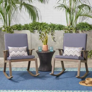 Outdoor Acacia Wood Rocking Chair with Water-Resistant Cushions (Set of 2) - NH786403 chandelier, pendant light