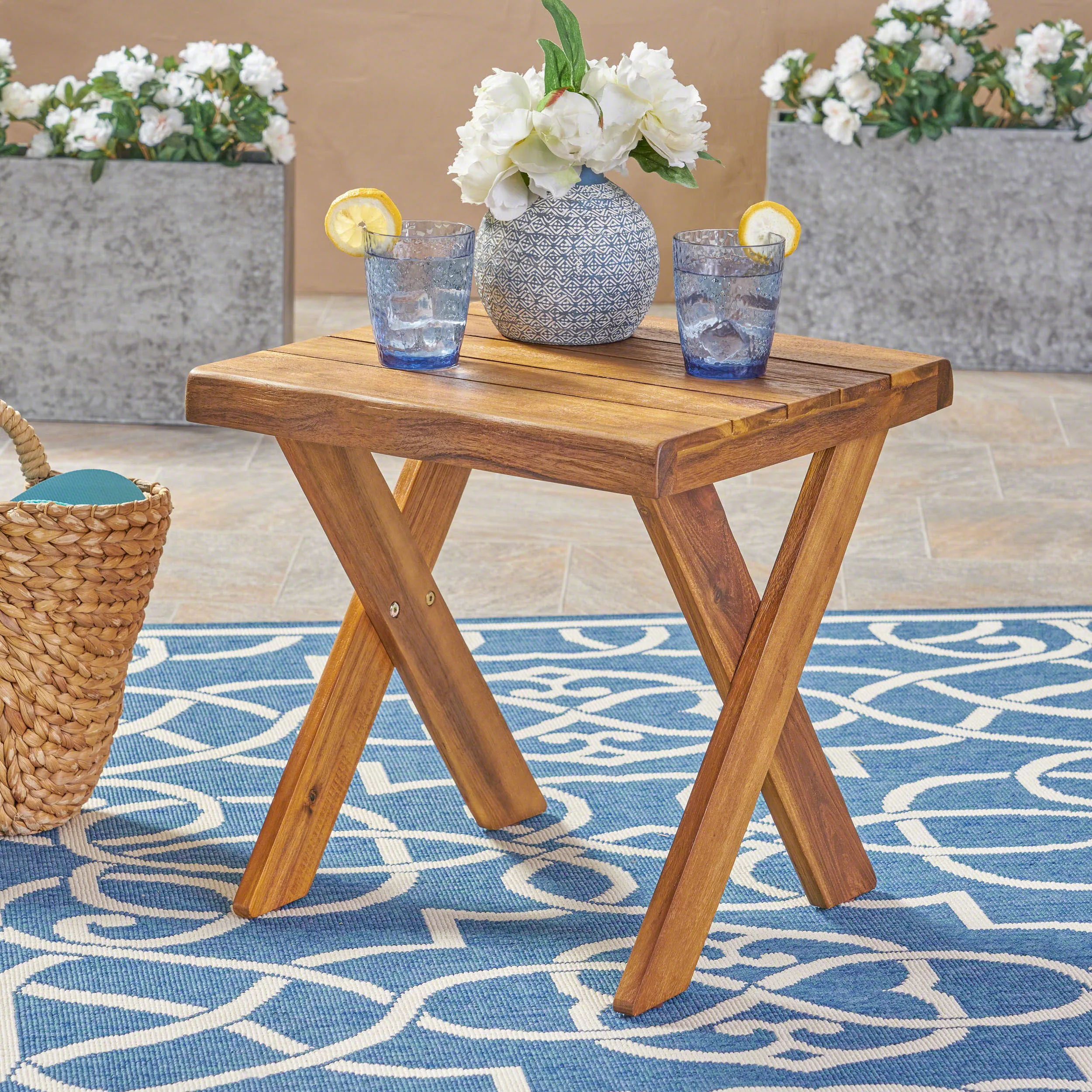Outdoor Acacia Wood Side Table - NH414403 coffee table, accent table